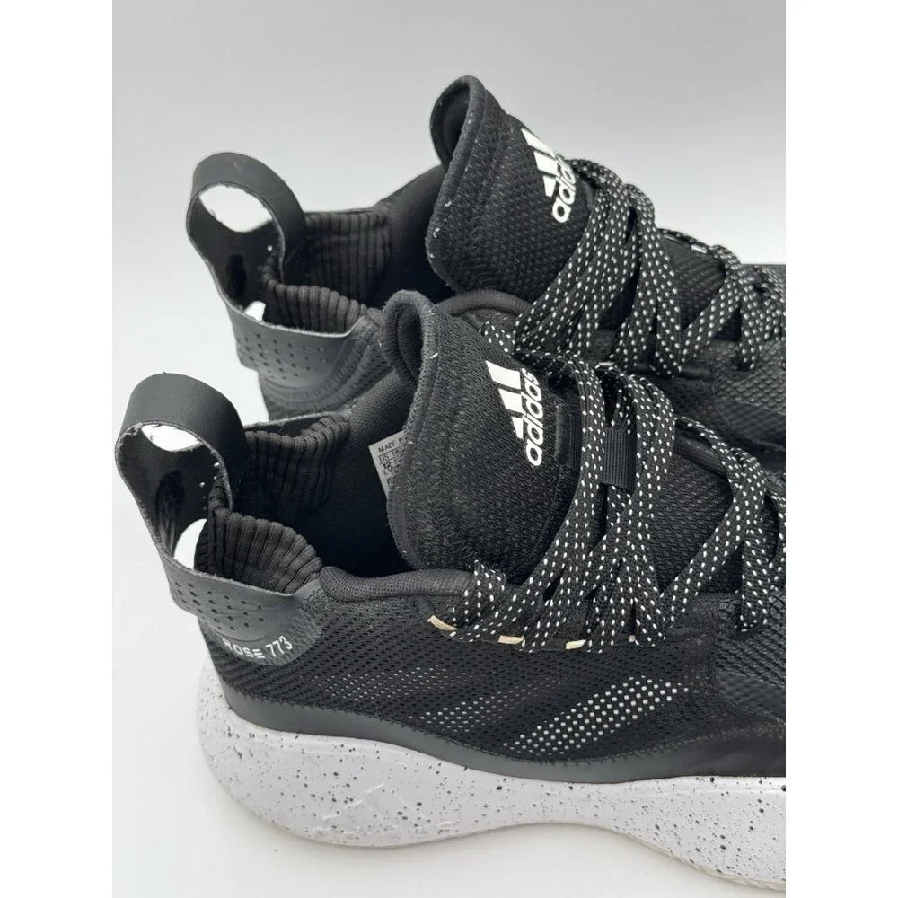 Adidas Rose 773 FX7123 Basketball Shoes Black & White Athleisure Size 12
